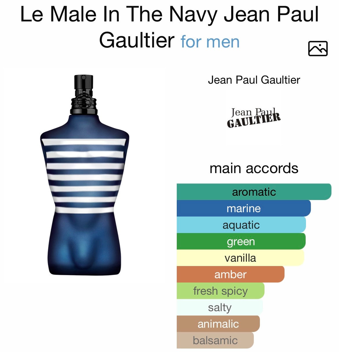 Jean Paul Gaultier Le Male ‘In The Navy’ EDT INTENSE 125ml (Box not tin)